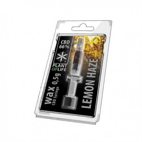 Wachs CBD Zitrone Haze 66% 0.5ML Pflanze des Lebens