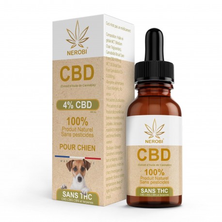 Huile CBD pour Chien 4% - 10ml