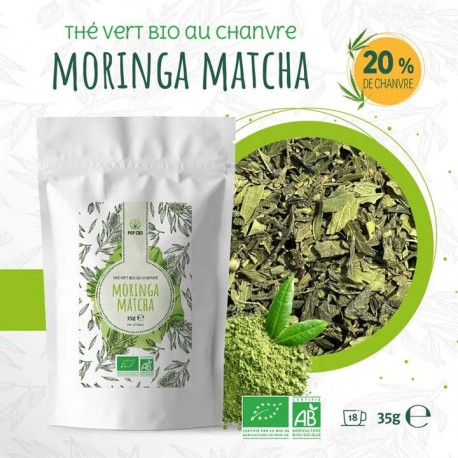 Thé matcha bio au chanvre 20 %