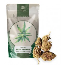Royal Cookies CBD flower at 16.9%.